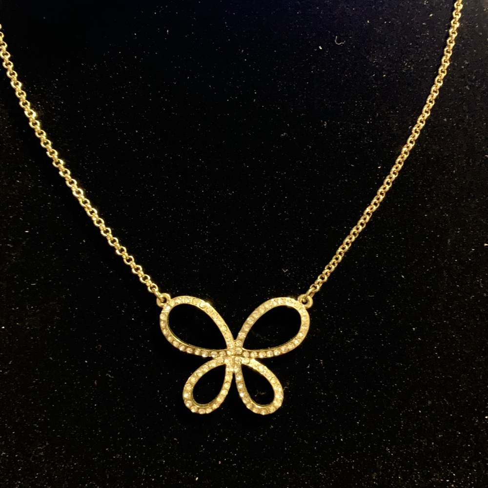 ***Last Chance*** Butterfly Necklace wRhinestone